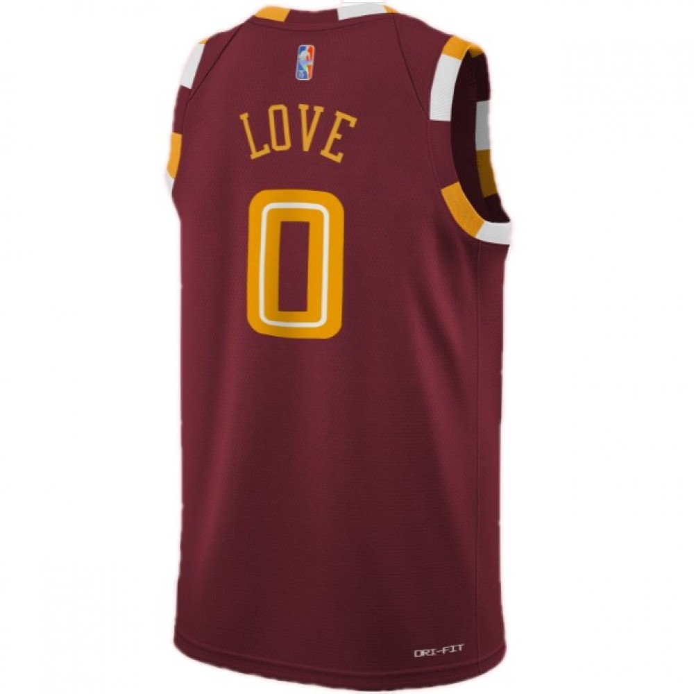 Men's Cleveland Cavaliers Kevin Love #0 Wine 2021/22 Swingman NBA Jersey - City Edition-Pro Kit Vault | Brand New 26/27 Sports Jerseys